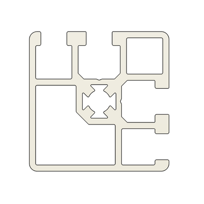 10-4545FP2A-0 MODULAR SOLUTIONS EXTRUDED ENCLOSURE PROFILE 45MM X 45MM, TWO SMOOTH SIDES